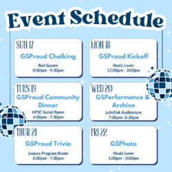 Schedule of Events November 17-22